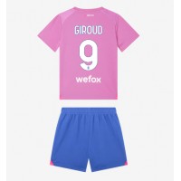 AC Milan Olivier Giroud #9 Tredjeställ Barn 2023-24 Korta ärmar (+ Korta byxor)
